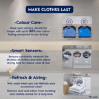 Electrolux 7.5KG Fully Automatic Vented Clothes Dryer Machine, Reverse Tumbling, Smart Sensors, Colour Care, Drying Only EDV754H3WB