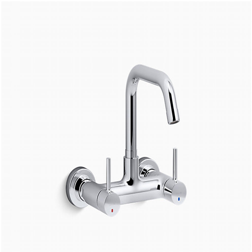 Kohler-Dual-handle Wall-mount Kitchen Mixer