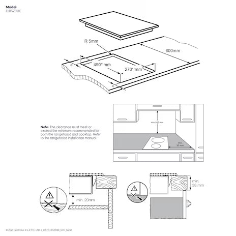 Electrolux 30cm, 60cm, 90cm 2 Zone, 4 Zone, 5 Zone Induction Hob | Compact Built-in Cooktop |