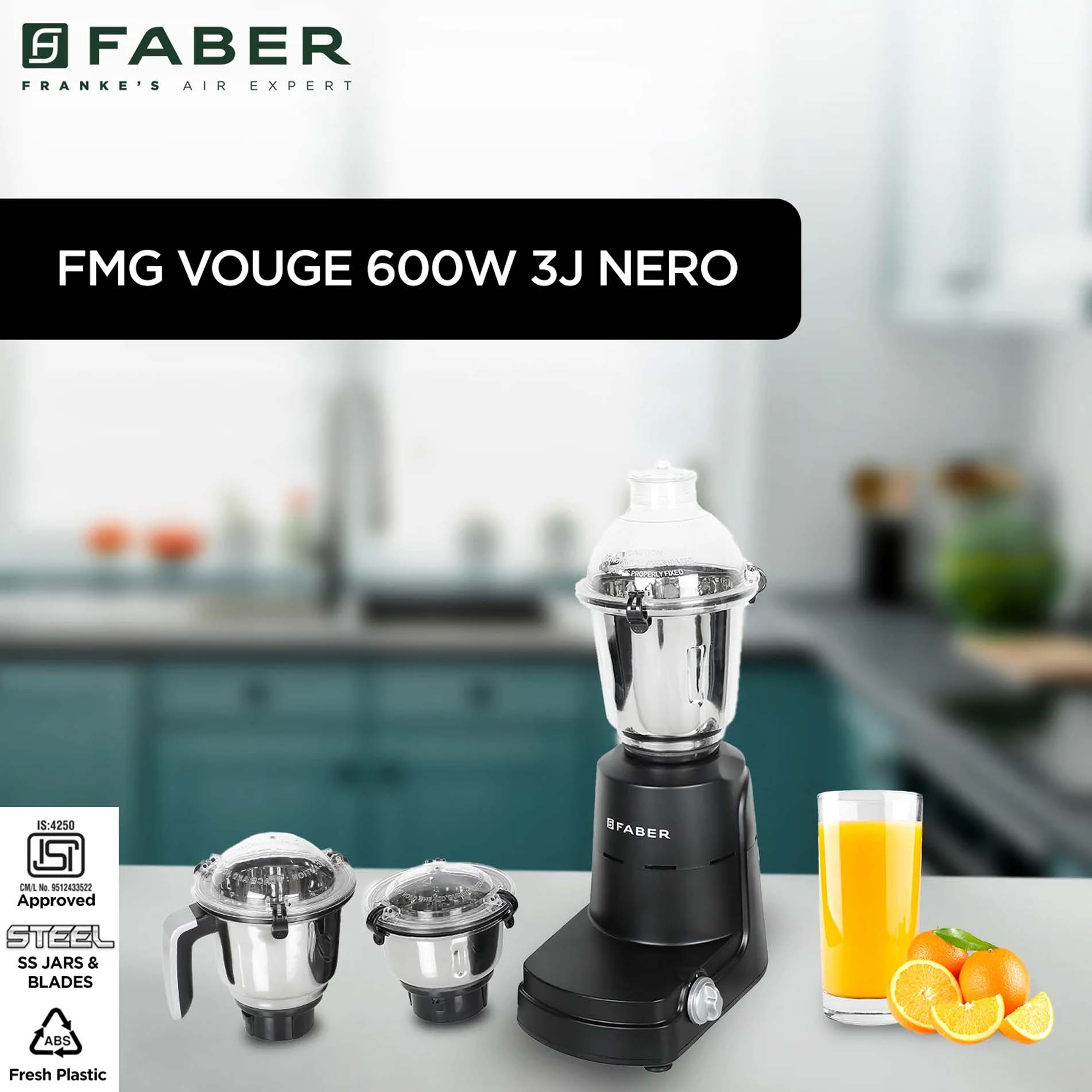 FMG VOGUE 600 W 3J NERO