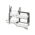 Hafele - Corner Unit solid base Chrome/Anthracite Baskets