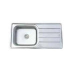 DURA SINGLE  BOWL WITH DRAIN BOARD SQUARE SERIES