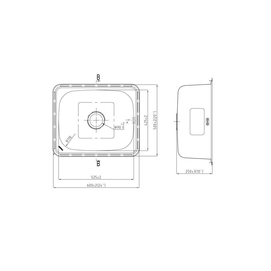 hafele MONETA L Sink