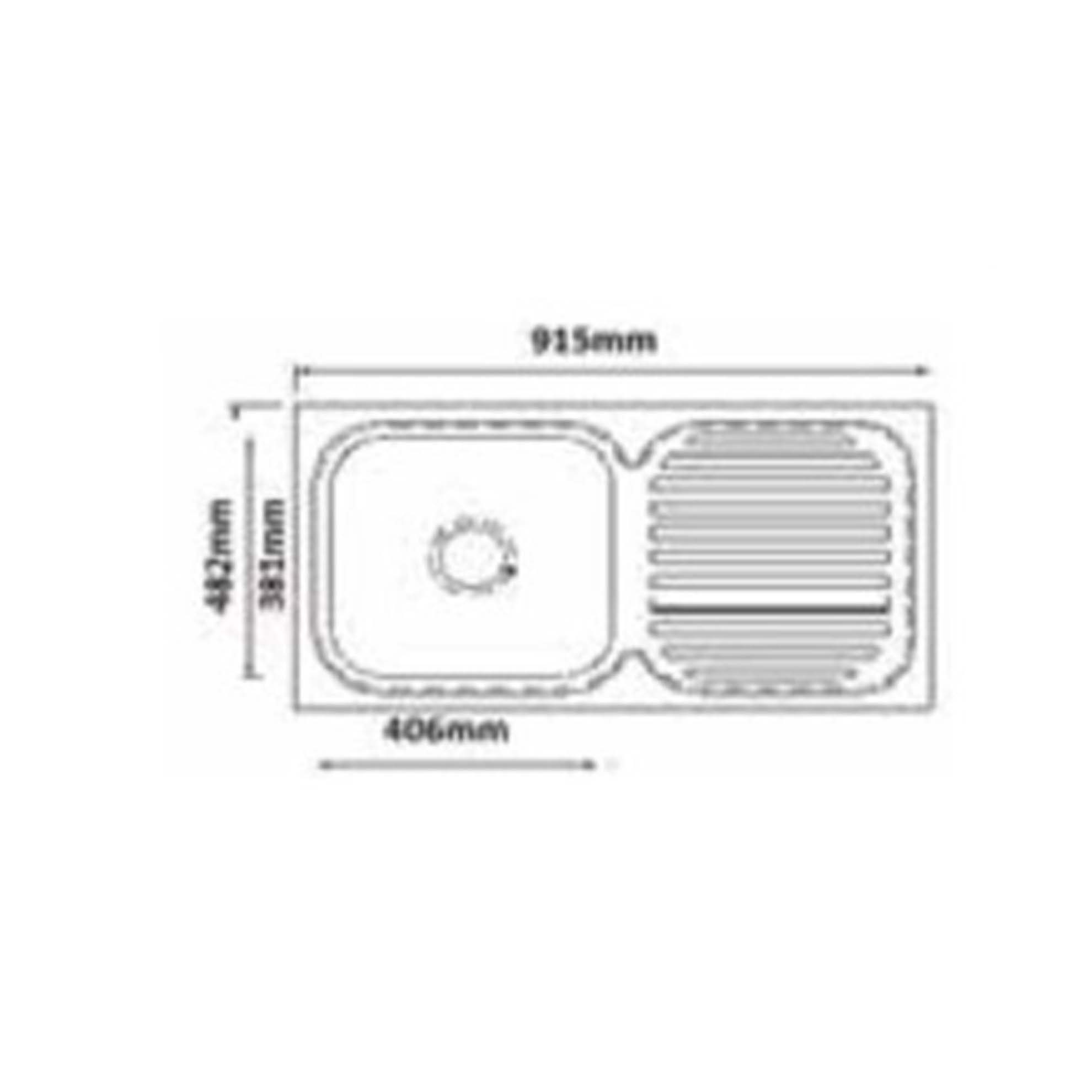 DURA SINGLE  BOWL WITH DRAIN BOARD