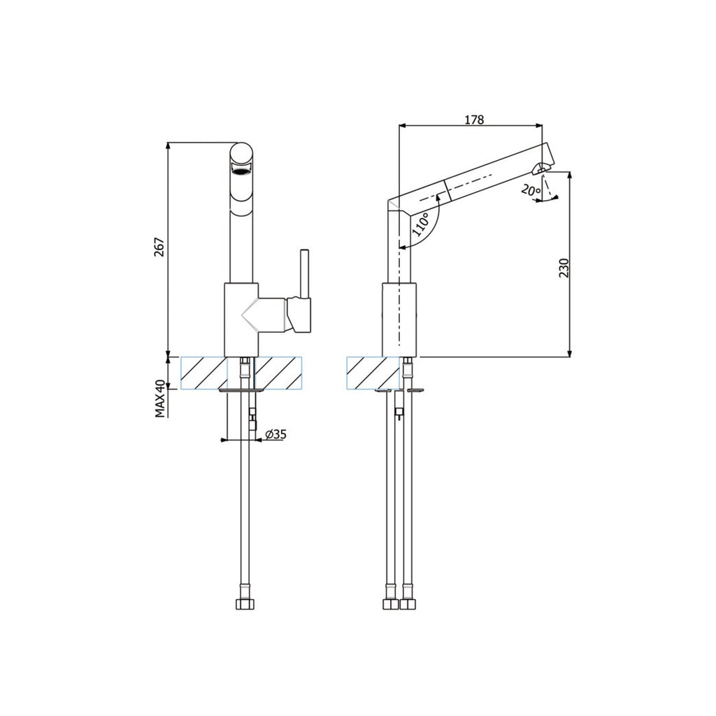 Hafele TRENTA Blanco kitchen faucet