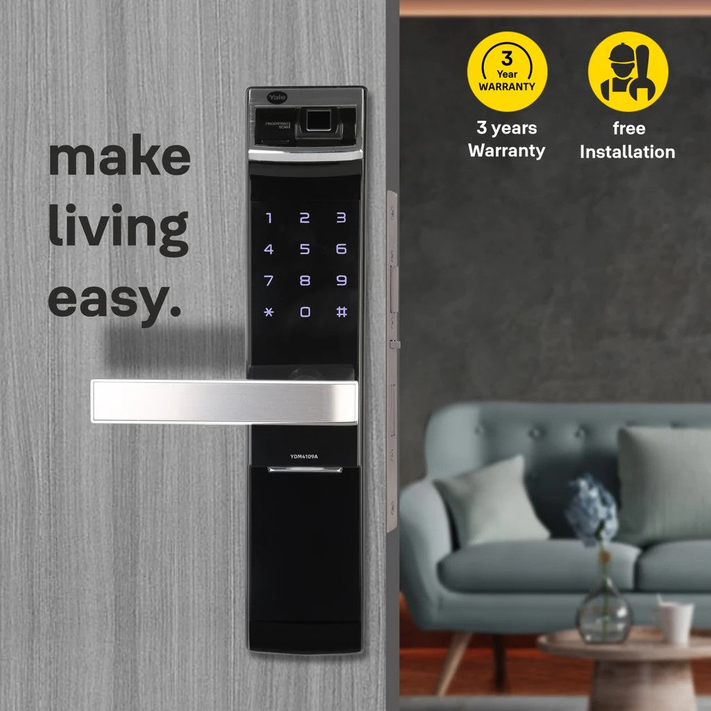 Yale Digital Locks | Main Door Locks | Door Locks | Premium Digital Locks | Finger Print Digital Locks | RFID Card Digital Locks | Digital Locks Showroom/Shop Near me | Yale Digital Locks | Saini world | Black/Gold Colour Digital Locks