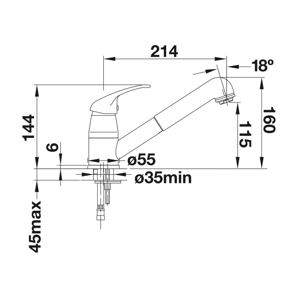 Hafele Daras S Blanco kitchen faucet