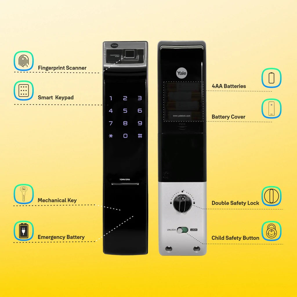 Yale Digital Locks | Main Door Locks | Door Locks | Premium Digital Locks | Finger Print Digital Locks | RFID Card Digital Locks | Digital Locks Showroom/Shop Near me | Yale Digital Locks | Saini world | Black Colour Digital Locks