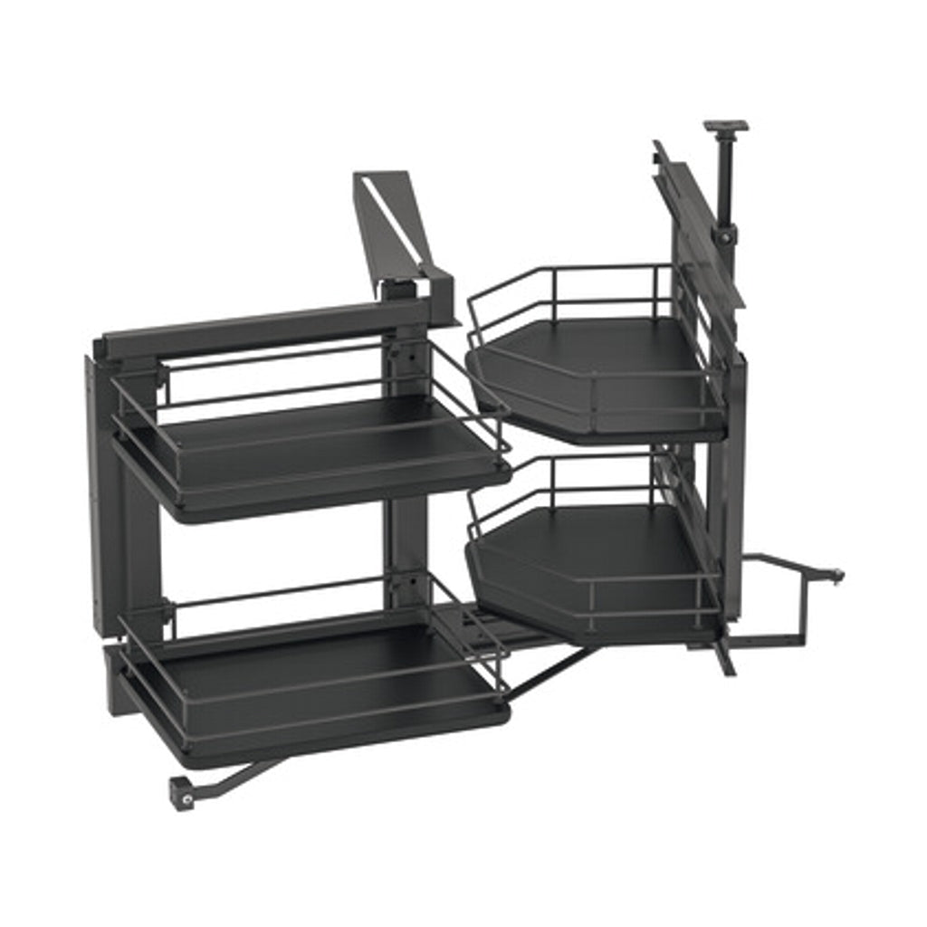 Hafele - Corner Unit solid base Chrome/Anthracite Baskets