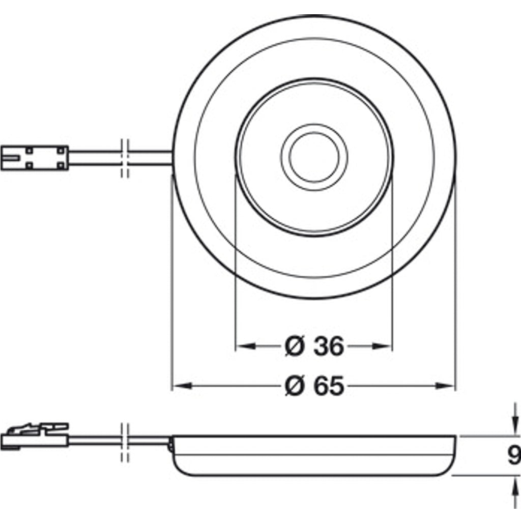 Hafele Surface mounted Round downlight