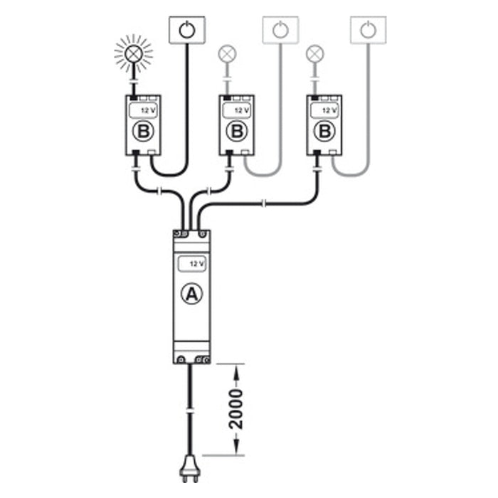 Hafele 3-way distributor, With switching function