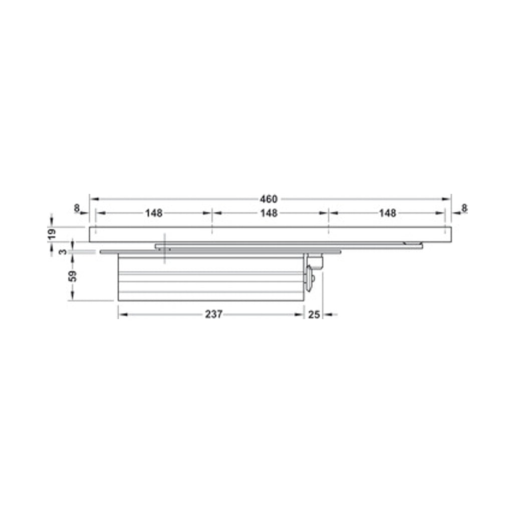 Hafele concealed door closer, DCL 33
