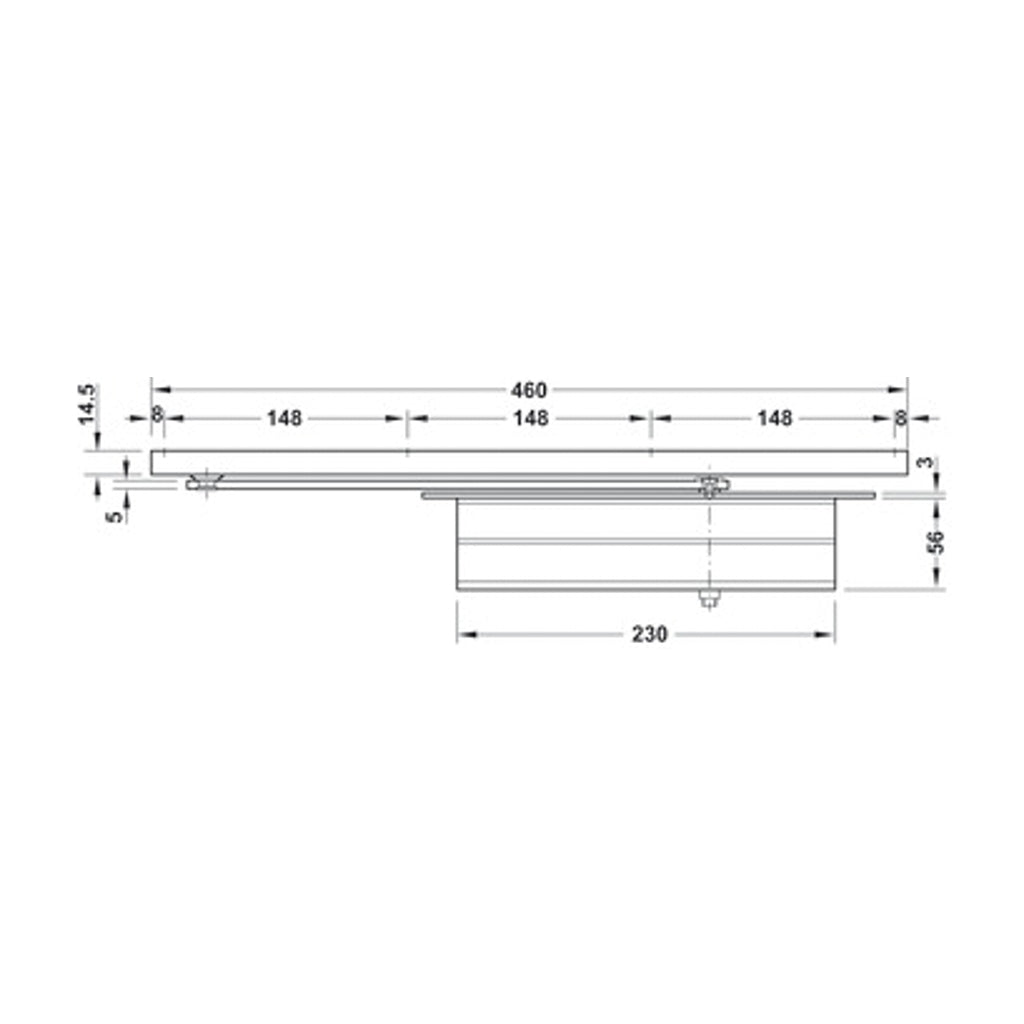 Hafele Overhead door closer, HS 3000