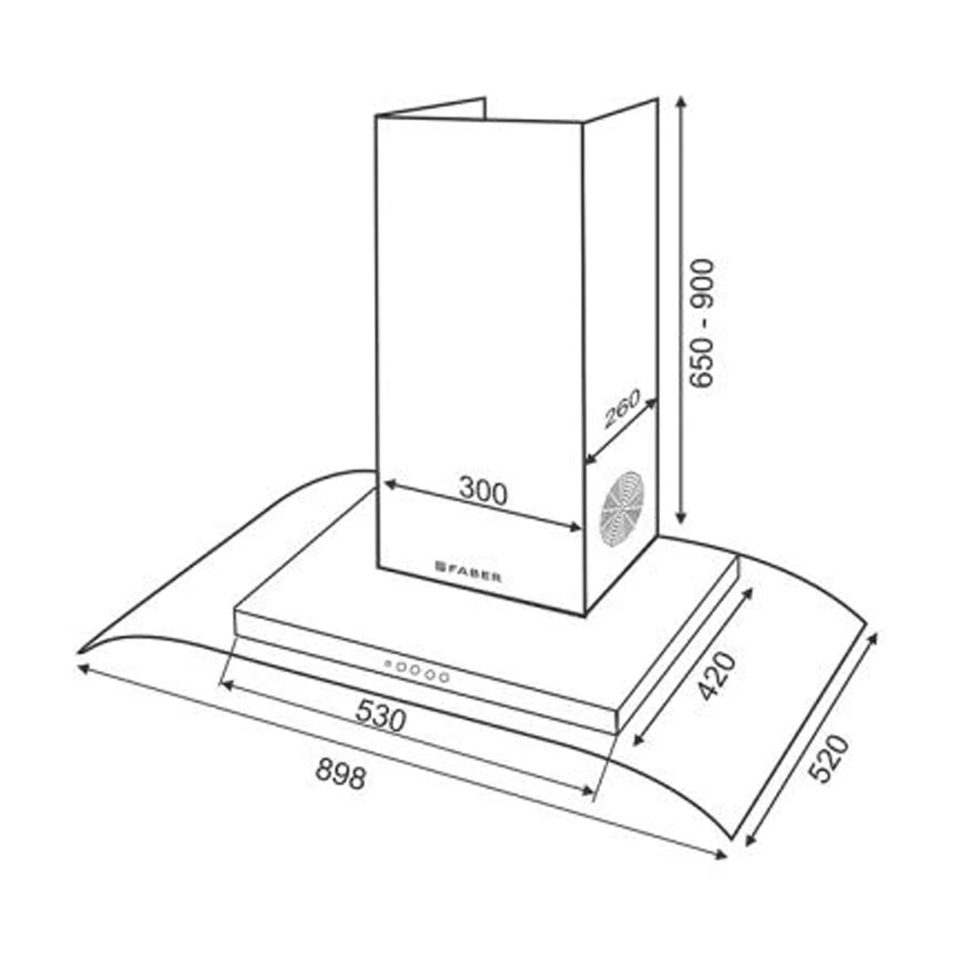Faber - ARCO 3D PLUS T2S2 BK LTW 90