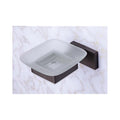 MANZA JET BLACK -  GLASS SOAP DISH