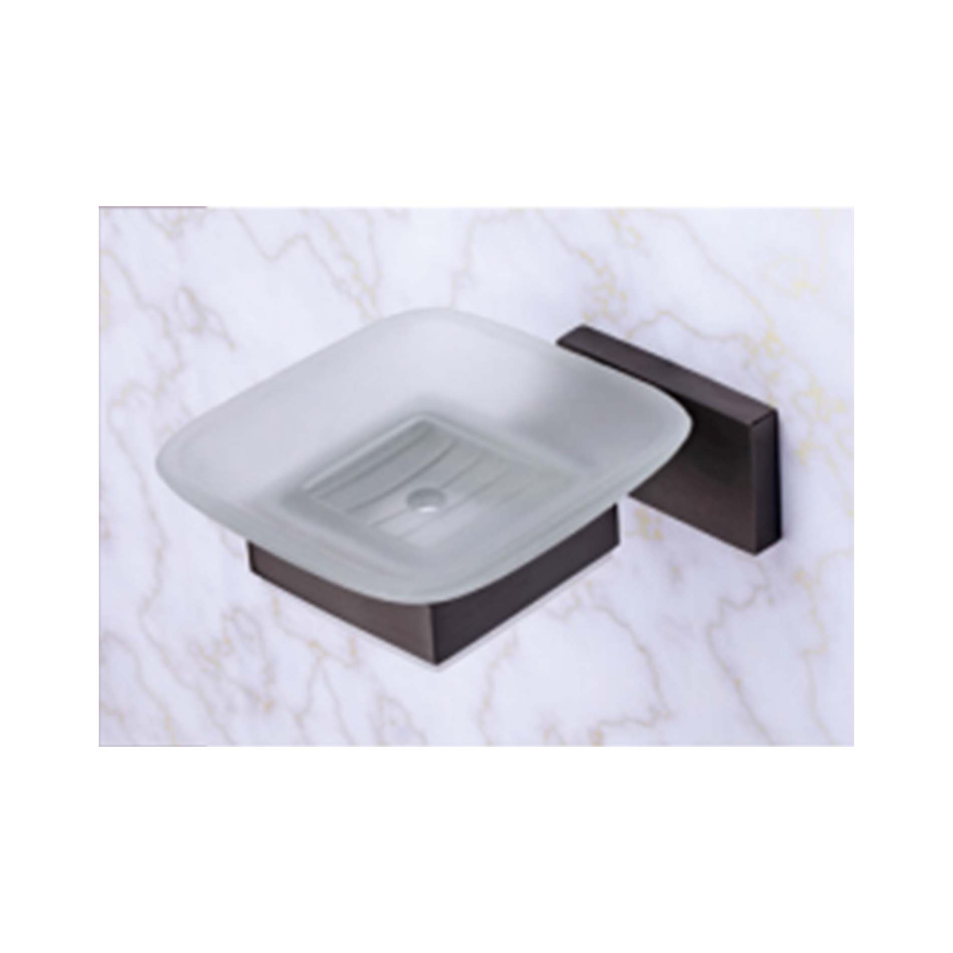 MANZA JET BLACK -  GLASS SOAP DISH
