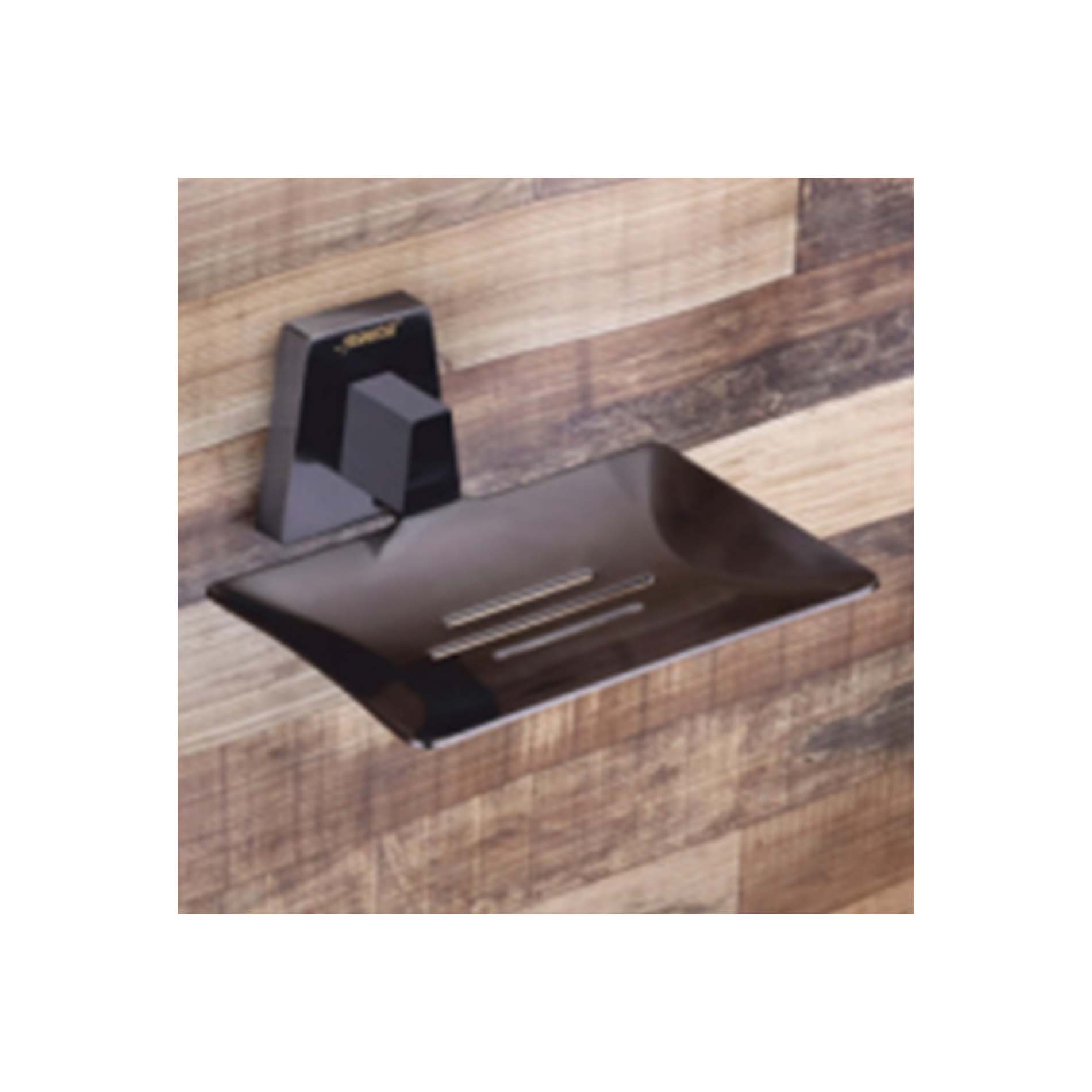 OLIVIA GRAPHITE BLACK - BRASS SOAP DISH
