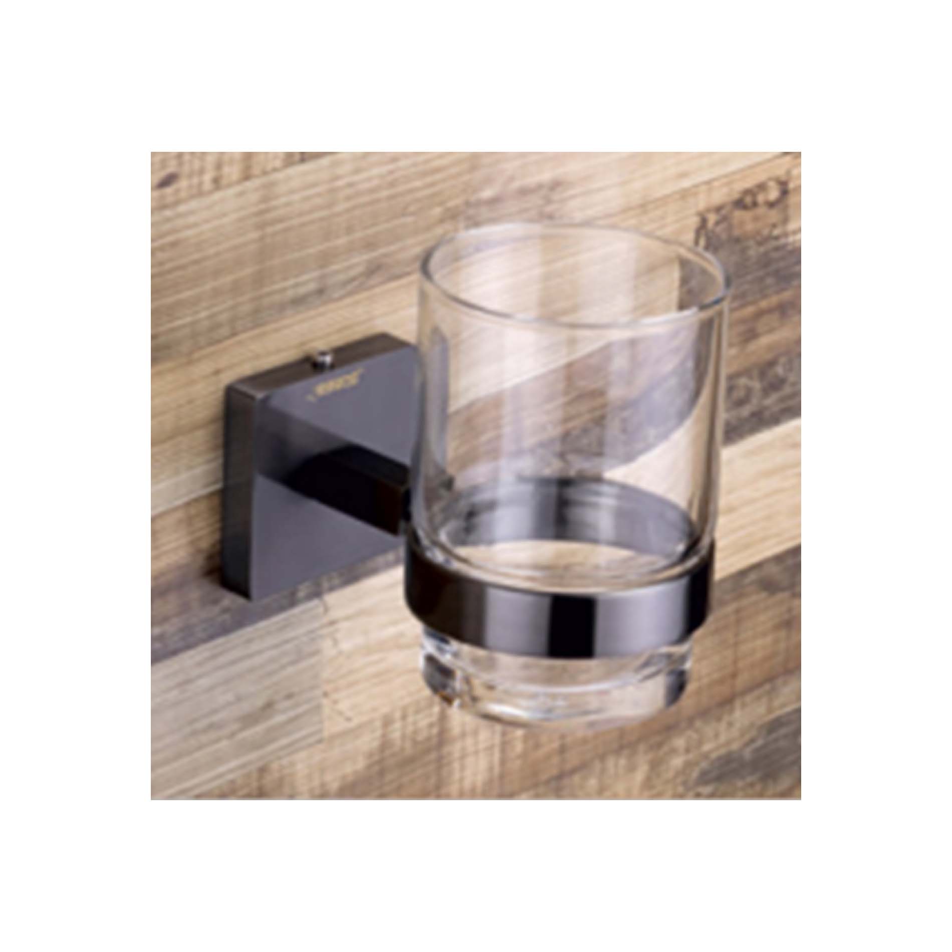 SPINAL GRAPHITE BLACK - GLASS TUMBLER HOLDER