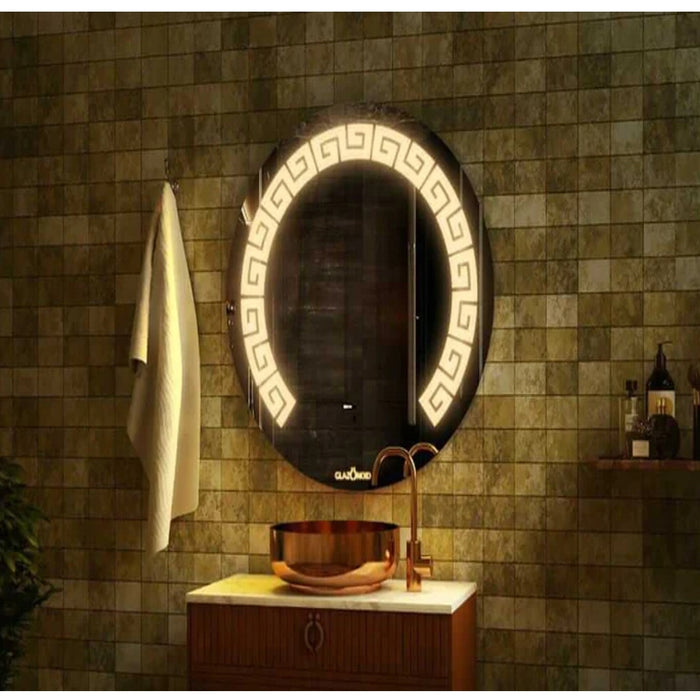 Circle Versace LED Mirror-GLM 1084