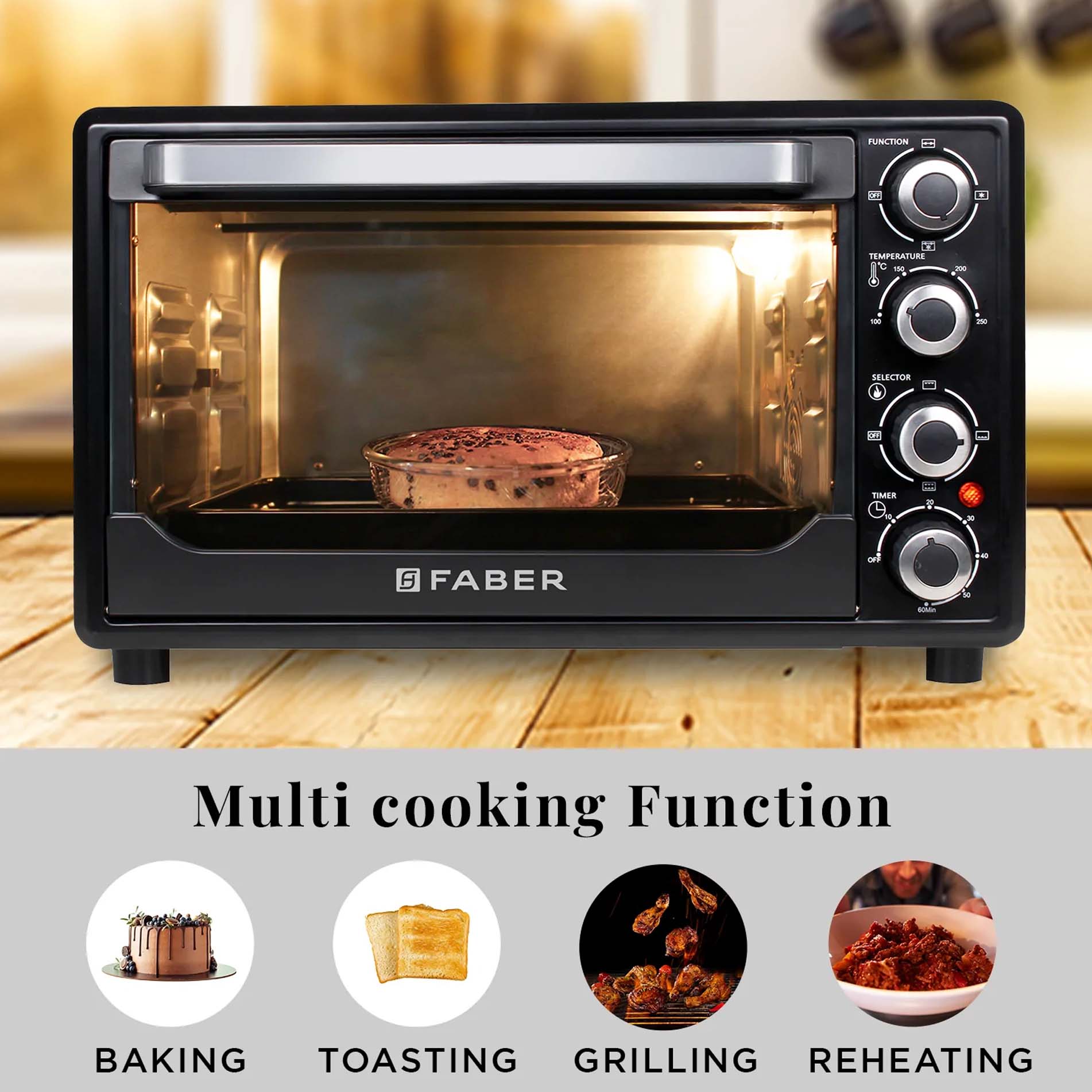 Faber - FOTG BK 45L - Oven, Toaster, Griller