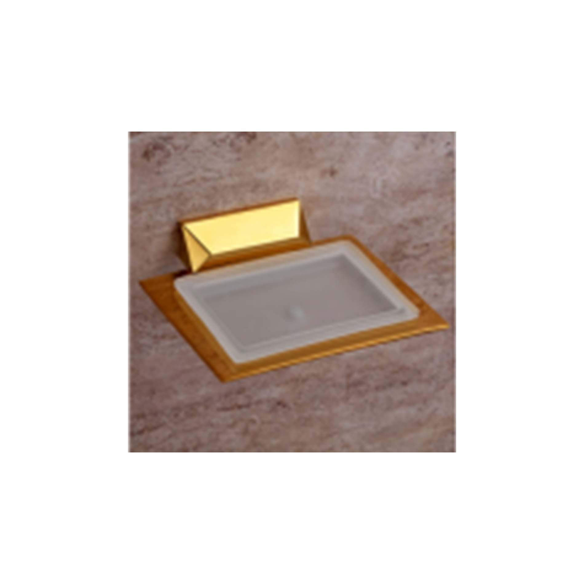 U-VA  GOLD ( PVD FINISH ) -  GLASS SOAP DISH