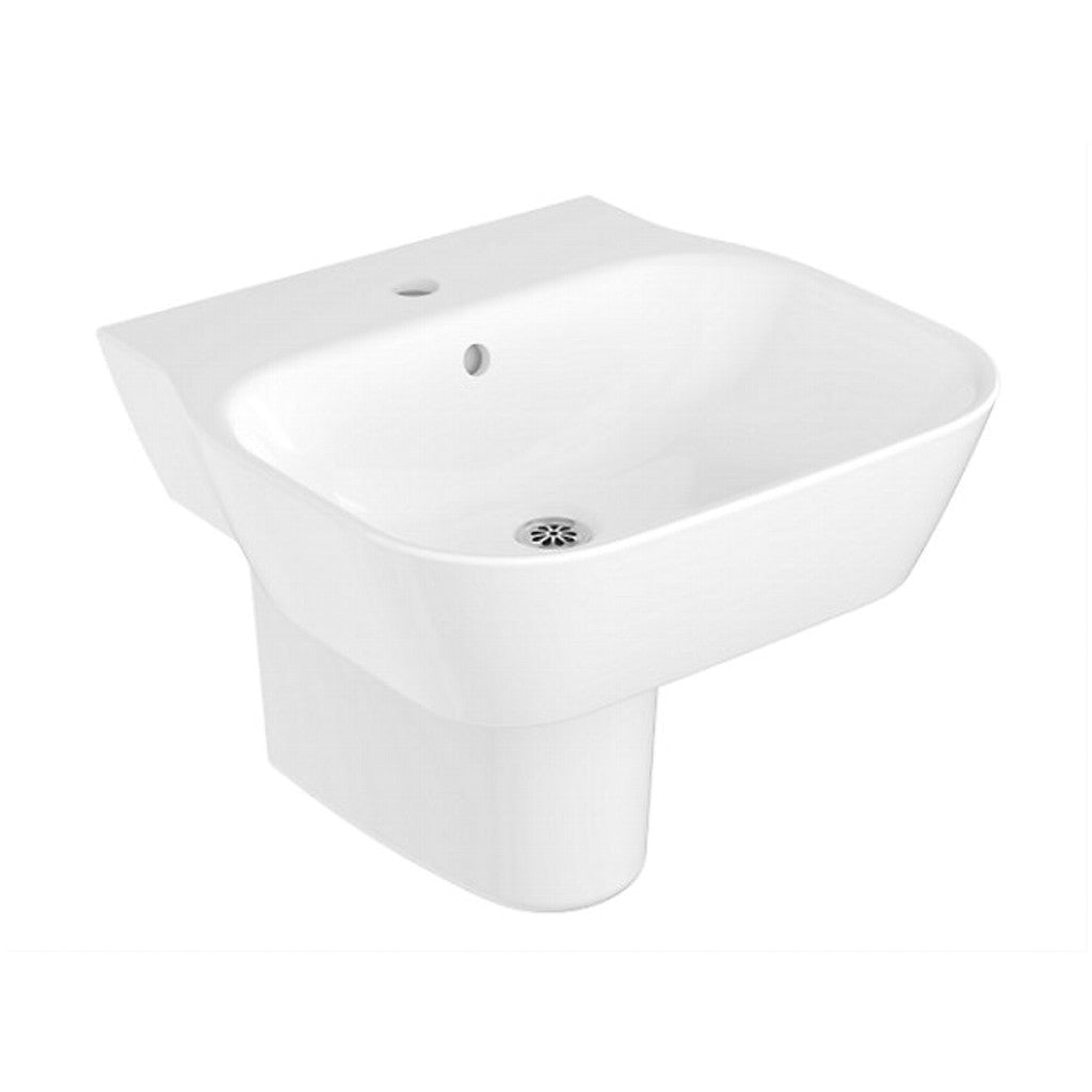 Kohler-Span  545mm X 489mm Square Wall Mount Lavatory With Half Pedestal