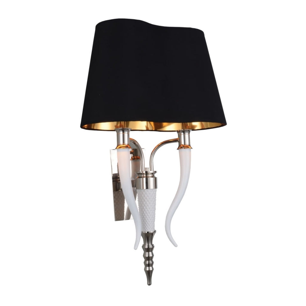 Jaquar Black fabric Wall Lamp
