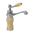 Toyo 1067 Chrome & Yellow Onyx Single Lever Brass Basin Mixers