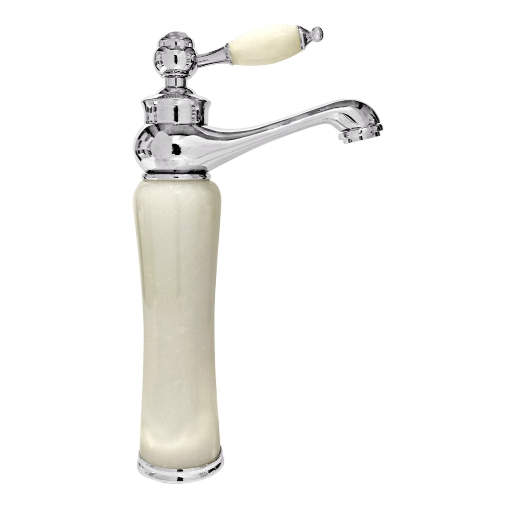 Toyo 1067 Chrome & White Marble Single Lever Brass Basin Mixers