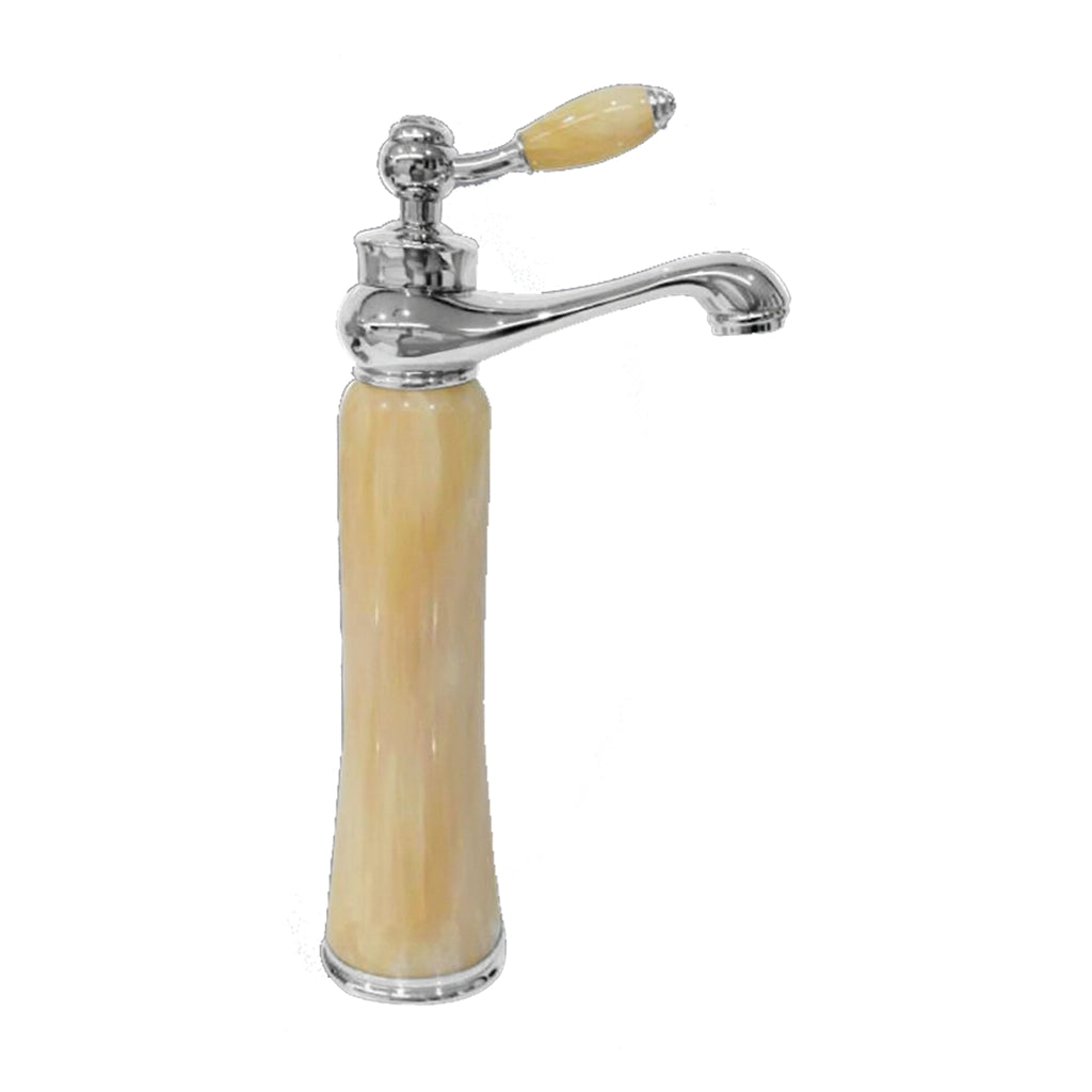 Toyo 1067 Chrome & Yellow Onyx Single Lever Brass Basin Mixers