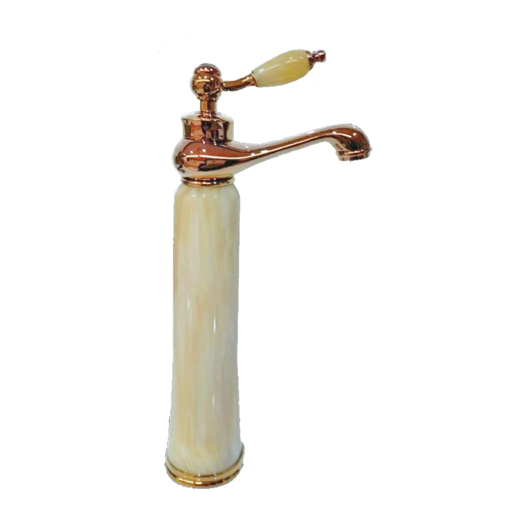 Toyo 1067 Rose Gold & Yellow Onyx Single Lever Brass Basin Mixers