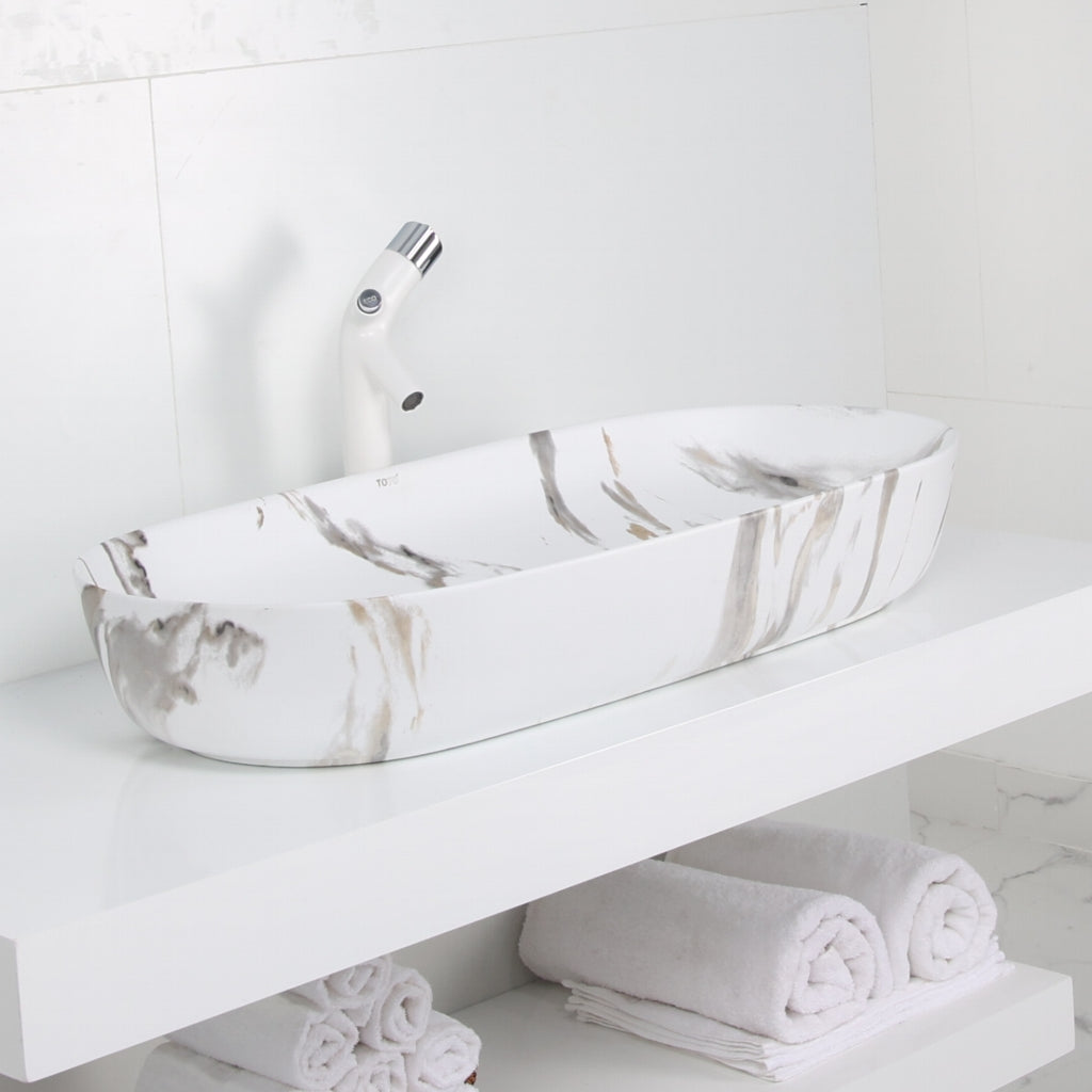 Toyo showroom/shop near me sarjapur road, sarjapur road toyo showroom/shop, wash basin showroom sarjapur road, sarjapur road wash basin showroom, new designer wash basin, premium wash basin, low price wash basin, multi colour wash basin, Toyo 171 White Marble Matt Wash Basin