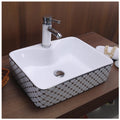 Toyo 416 White & Silver Wash Basin