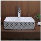 Toyo 416 White & Silver Wash Basin