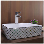 Toyo 416 White & Silver Wash Basin