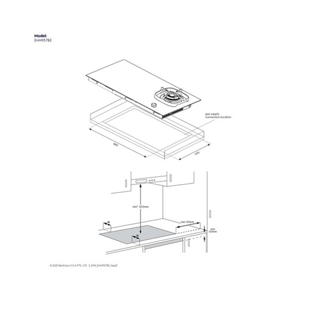 Electrolux 90cm Ultimate Taste 900 built-in hybrid induction hob
