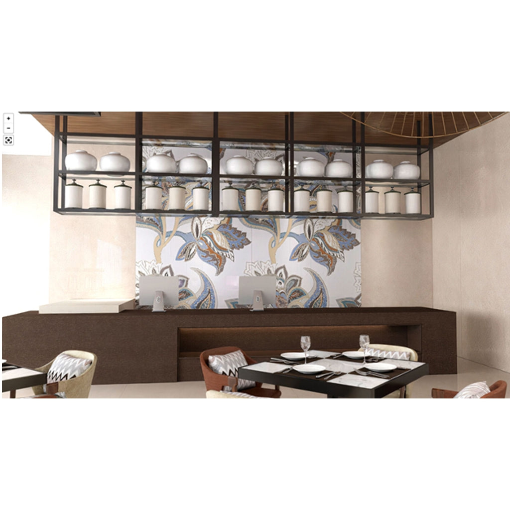 Blossom Blue Decor Ultima Kajaria Tile