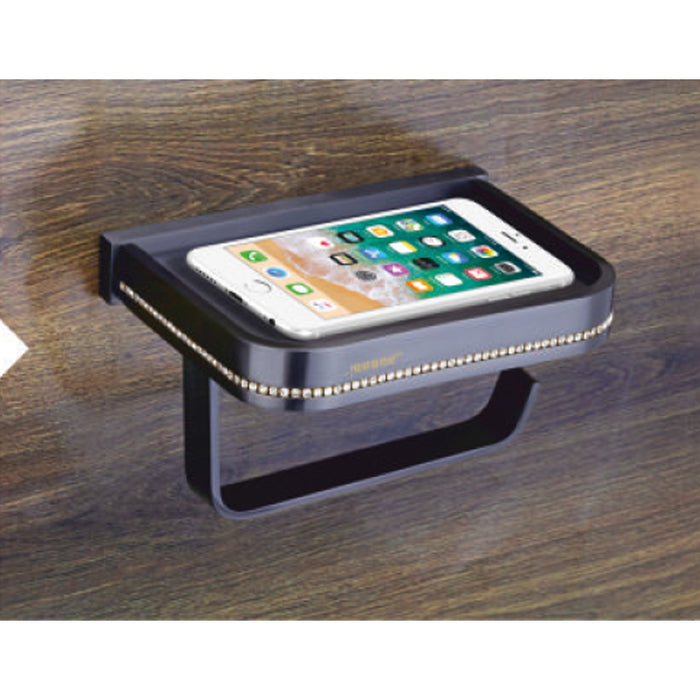 Aagna Toro Black with Diamond Paper Holder With Mobile Stand