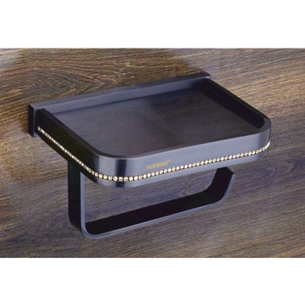 Aagna Toro Black with Diamond Paper Holder With Mobile Stand