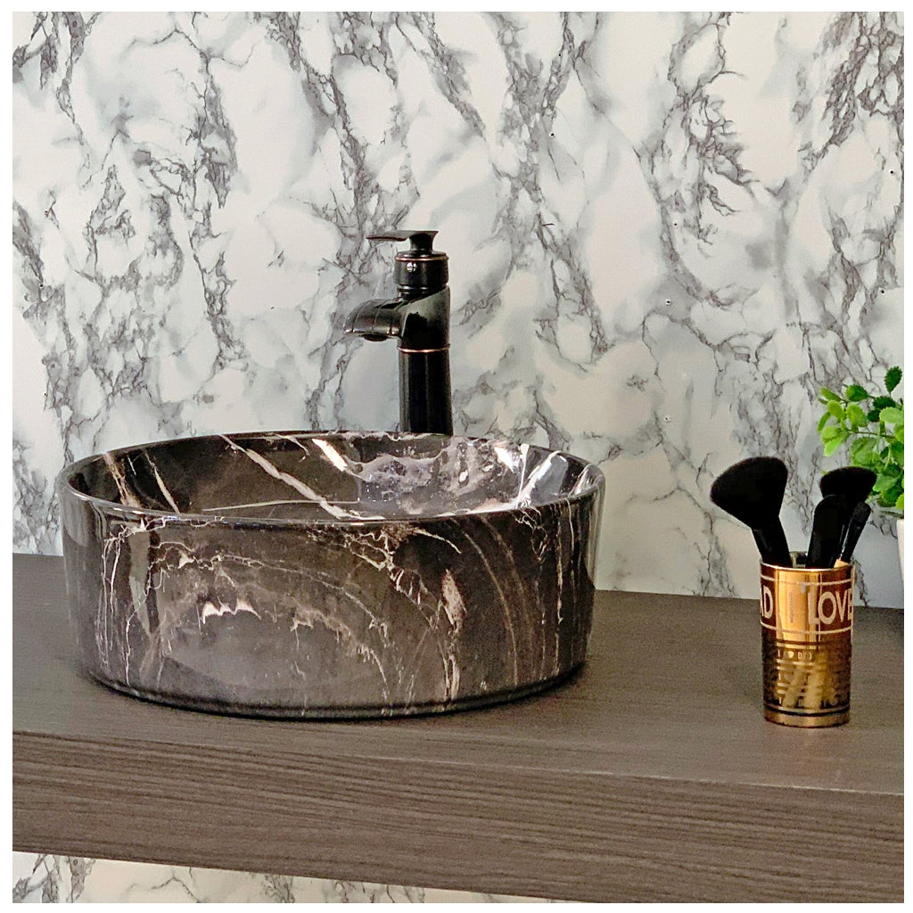 Toyo 252 Black Marble Glossy Wash Basin