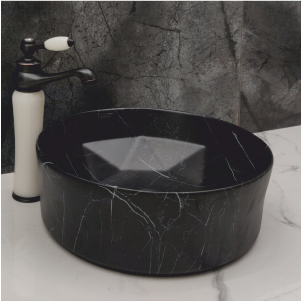 Toyo 253 Black Marble Matt Wash Basin