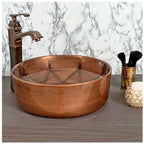 Toyo 255 Wooden Brown Glossy Wash Basin