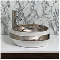 Toyo 267 White & Silver Wash Basin