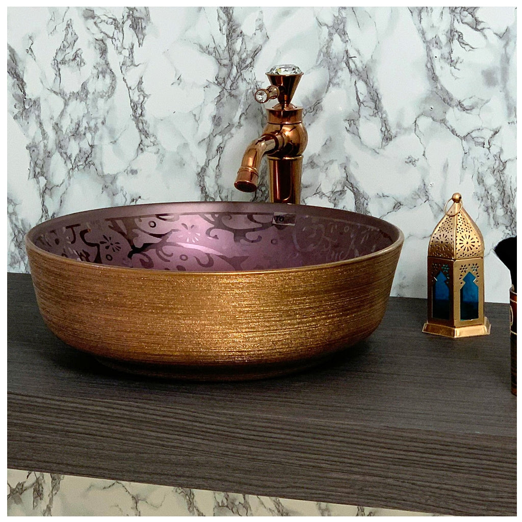 Toyo 331 Rose Gold Wash Basin
