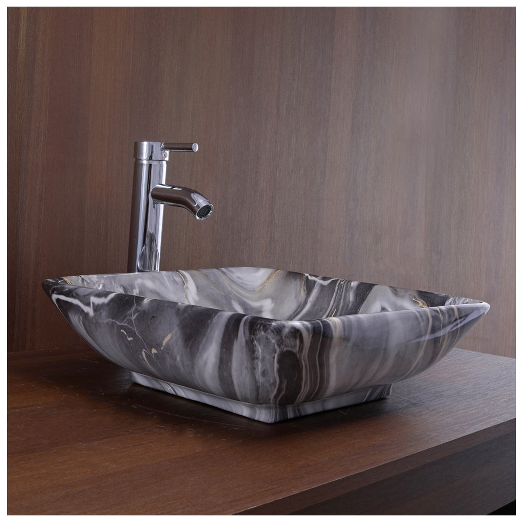 Toyo 347 Black & Grey Marble Wash Basin