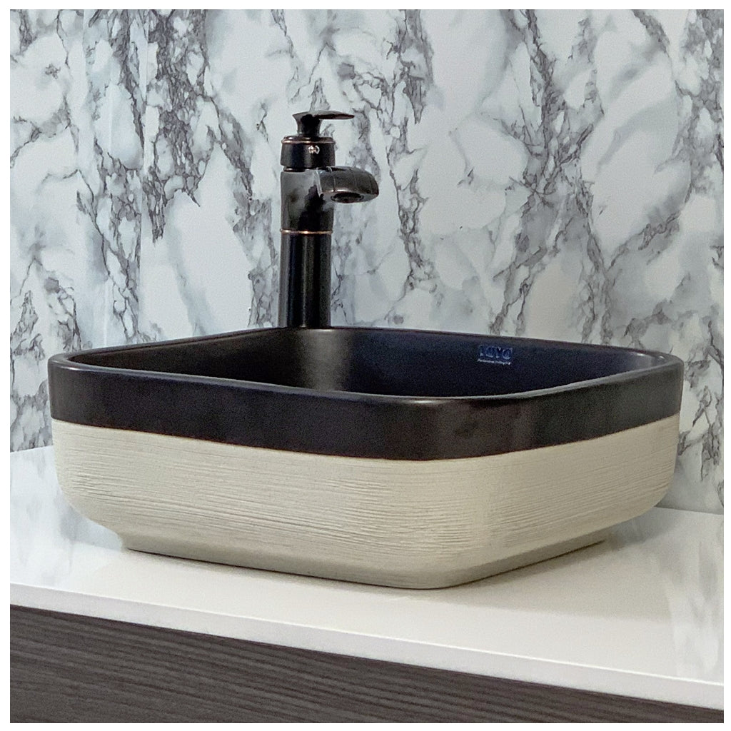 Toyo 351 Black & White (Antique) Wash Basin