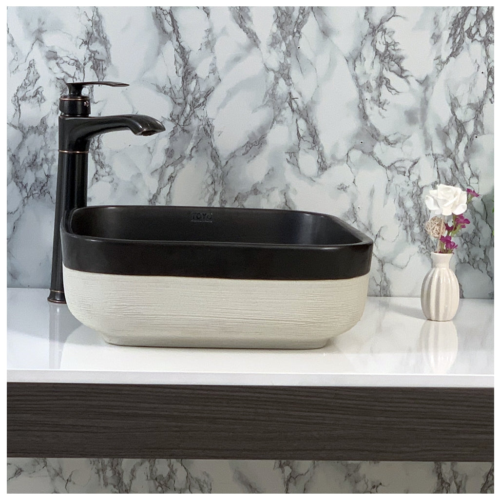 Toyo 351 Black & White (Antique) Wash Basin