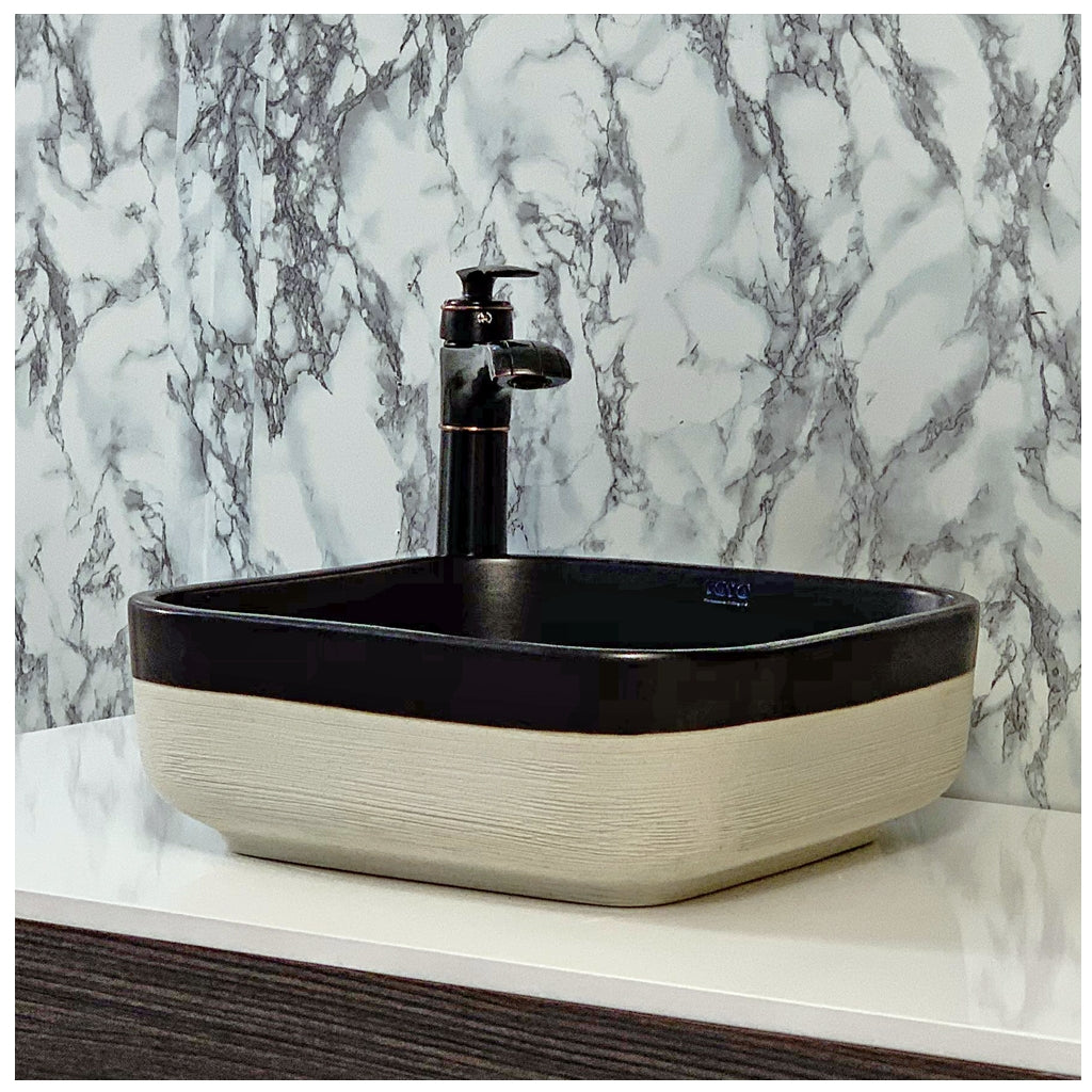 Toyo 351 Black & White (Antique) Wash Basin