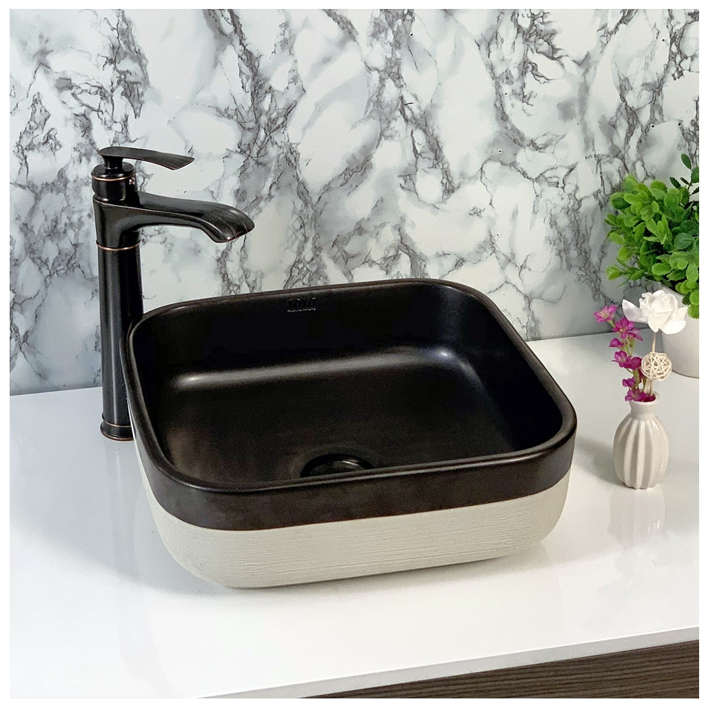 Toyo 351 Black & White (Antique) Wash Basin