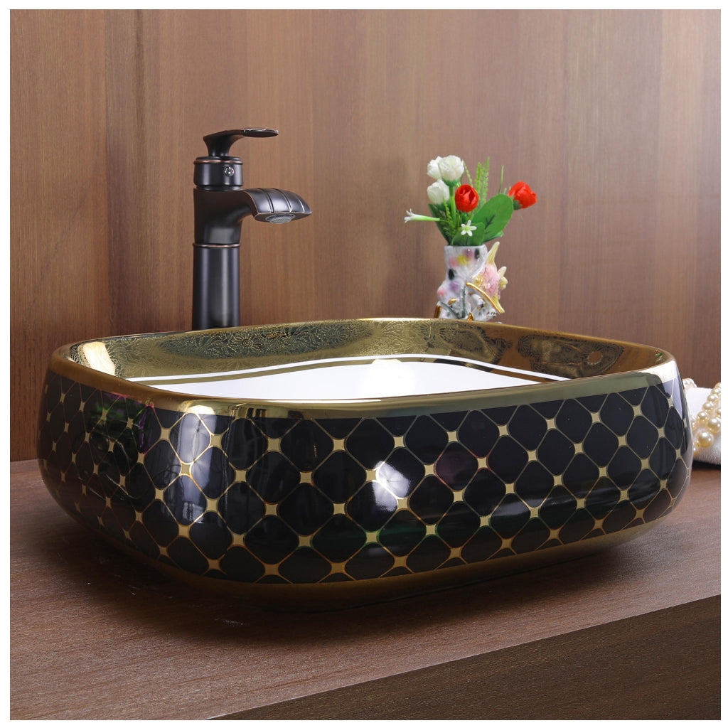 Toyo 361 Black & Gold Wash Basin
